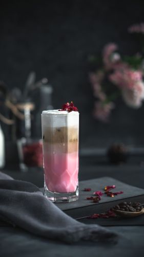 Rose cold coffee 