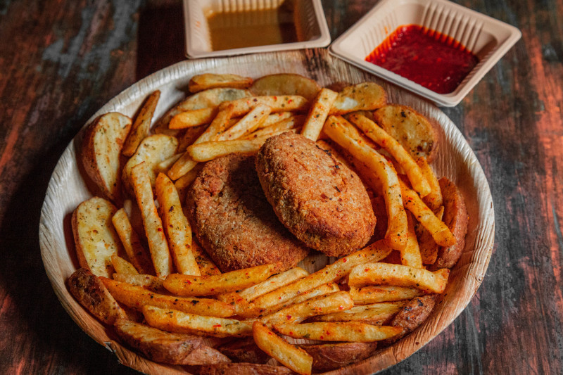2pcs Chicken Cutlets  French Fries 