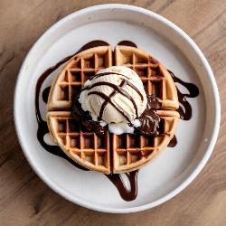 OB Nutella waffle with ice cream 