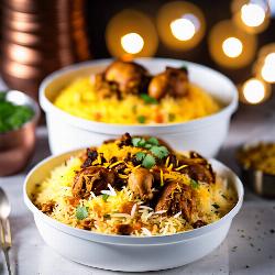 dum chicken biryani with egg 