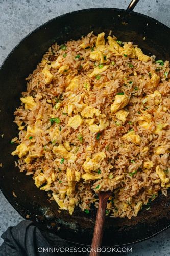 Chilli garlic egg fried rice 