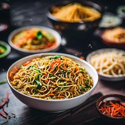 veg hakka noodles