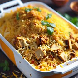 cheese chicken biryani 