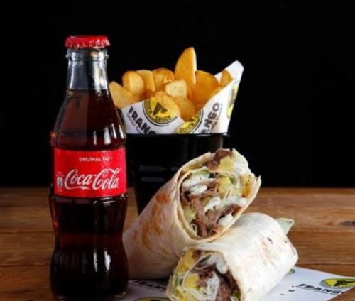 Patty roll + fries + coke