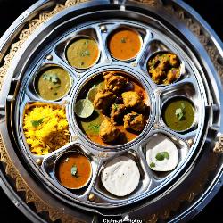 fish thali with mach posto