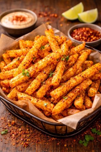 Chilli garlic fries 