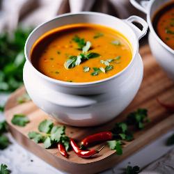 veg Tomium soup spicy