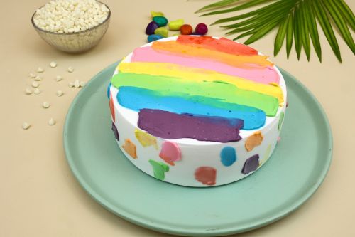 Rainbow Colour Cake