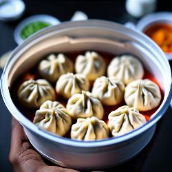 paneer corn steam momos