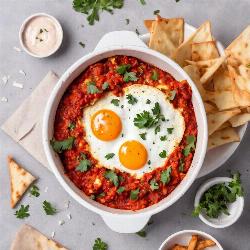 Shakshuka Chips SaladPita Bread
