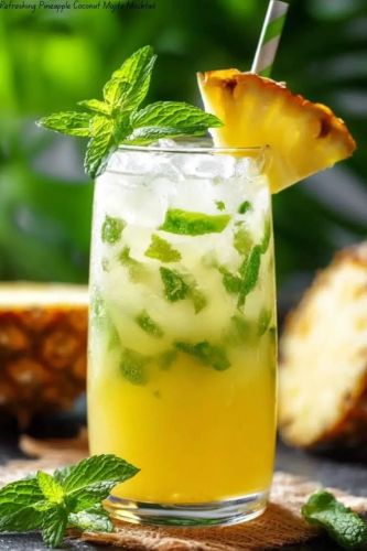 Coconut pineapple mojito