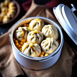 corn and cheese steam momos