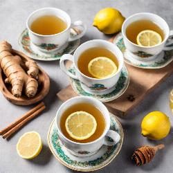 Hot Lemon Honey Ginger Tea