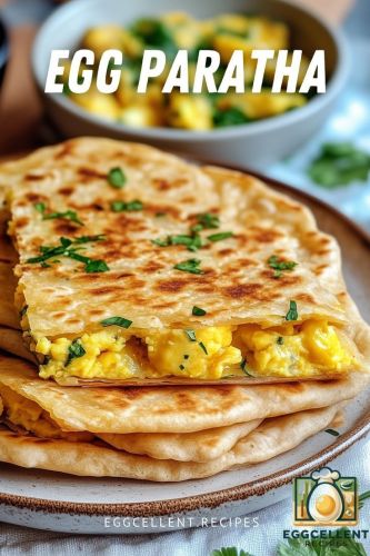 Egg paratha with pickle & curd