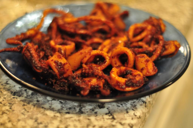 Squid Rings Kerala Roast