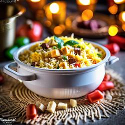 basanti pulao and paneer kosha 