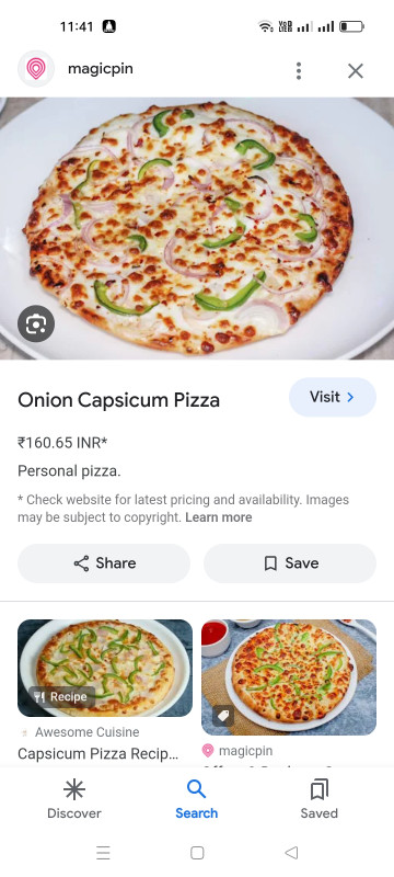 CAPSICUM ONION PIZZA