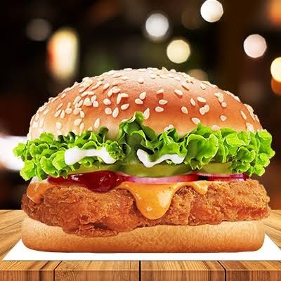 Cheesy chicken burger