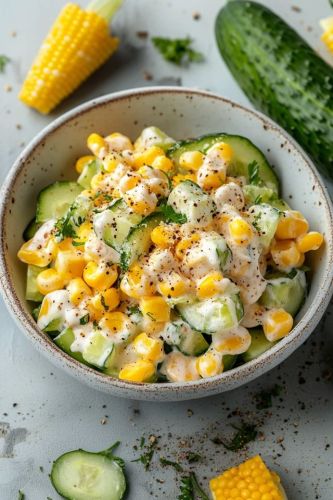 Cucumber corn salad 