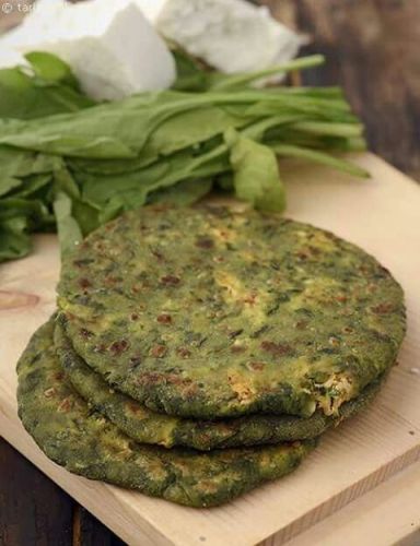 Spinach paneer paranth 