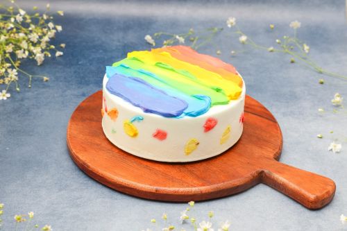 Rainbow Colour Cake