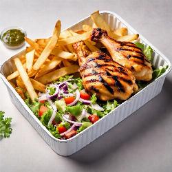 Grilled Chicken with Chips Salad
